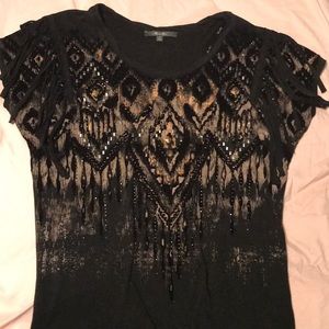 Black t shirt with cool design detail